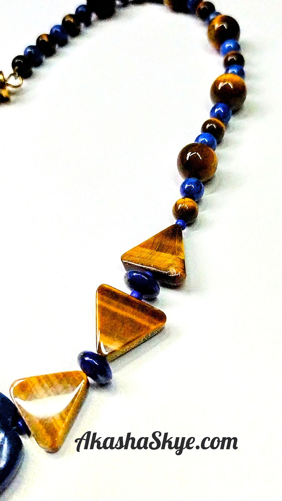 Thumbnail: Tigers Eye and Lapis Lazuli Choker, "Veilwalker"