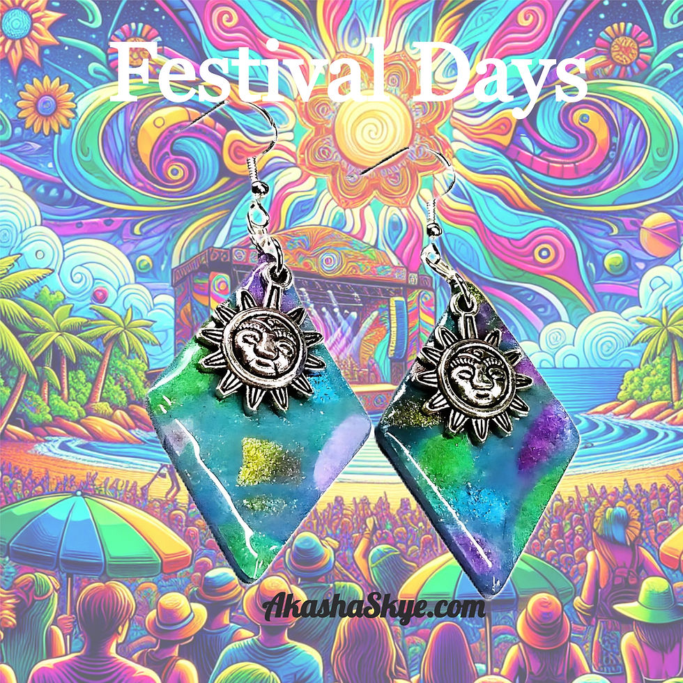 Thumbnail: Eye-Catching "Sunfire Solstice" Dangle Earrings