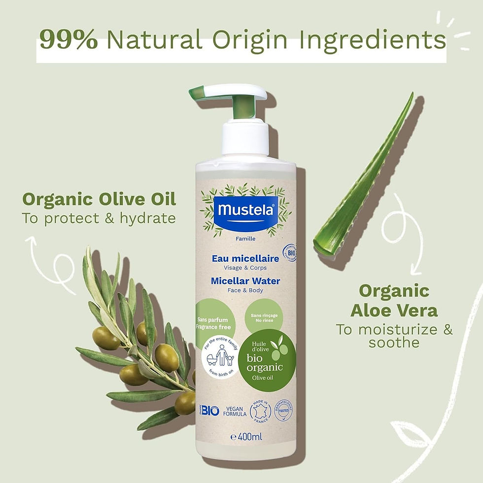 Thumbnail: Mustela Organic No-Rinse Fragrance-Free Micellar Cleansing Water For Face/Body