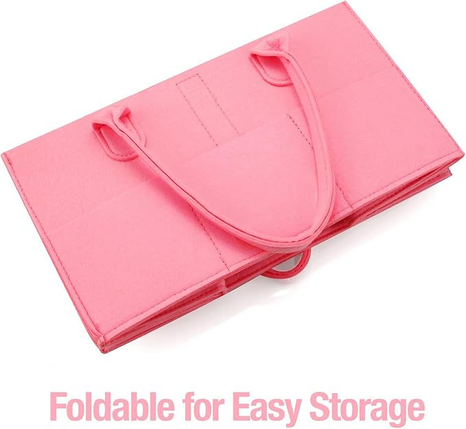 Thumbnail: Light Pink Baby Diaper Caddy Organizer
