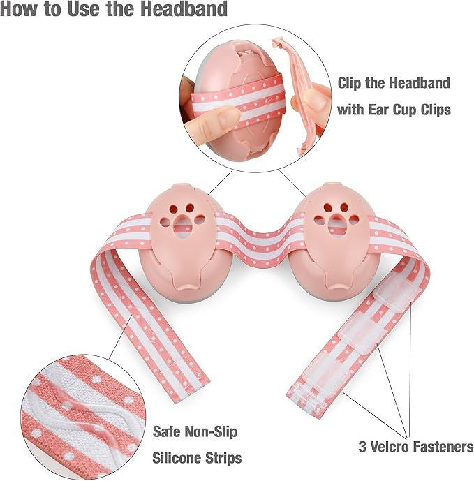 Thumbnail: PandaEar Baby Ear Muffs, 2-in-1 Baby Ear Protection Noise Cancelling Headphones