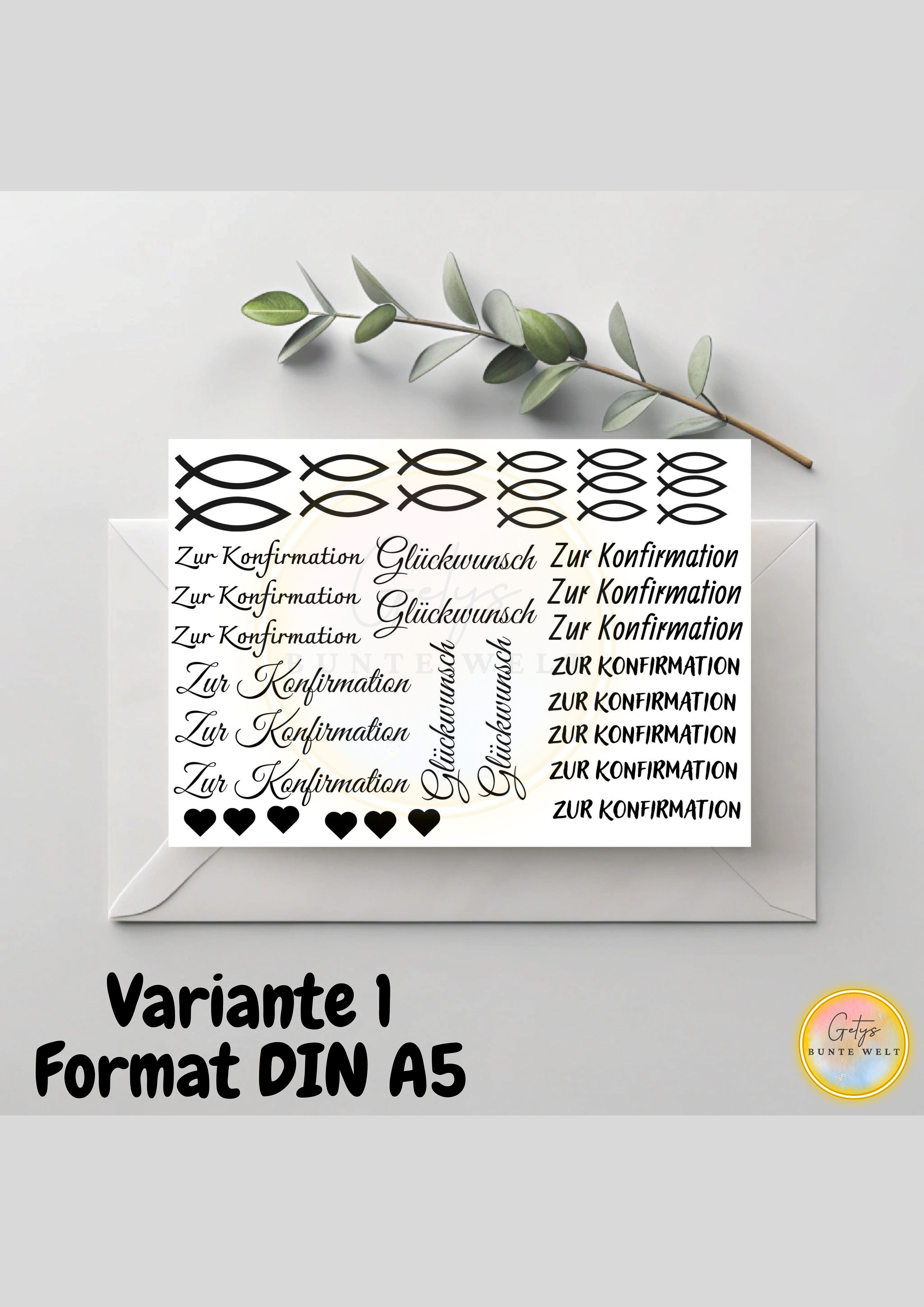 Rub-On Sticker - zur Konfirmation