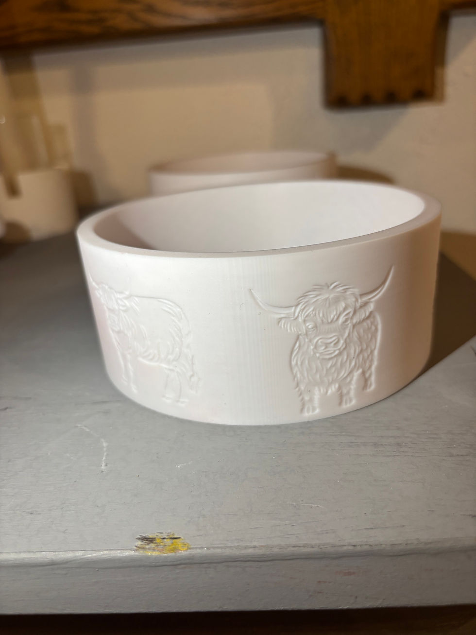 Miniatură: Silikonform  Schale mit Hochlandrinderfamilie