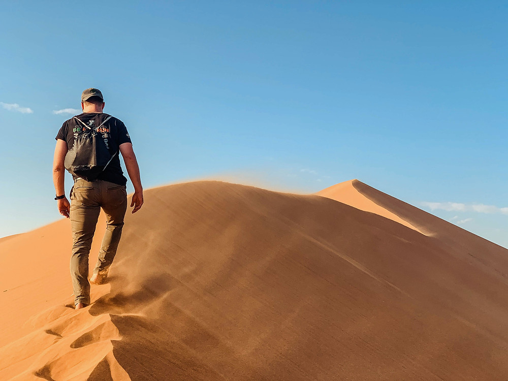 Climbing Big Daddy in the Namib Desert