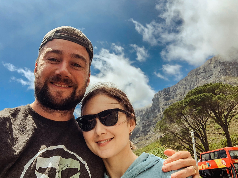At the beginning of our Table Mountain climb