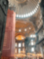 Inside the Hagia Sophia - now an active mosque