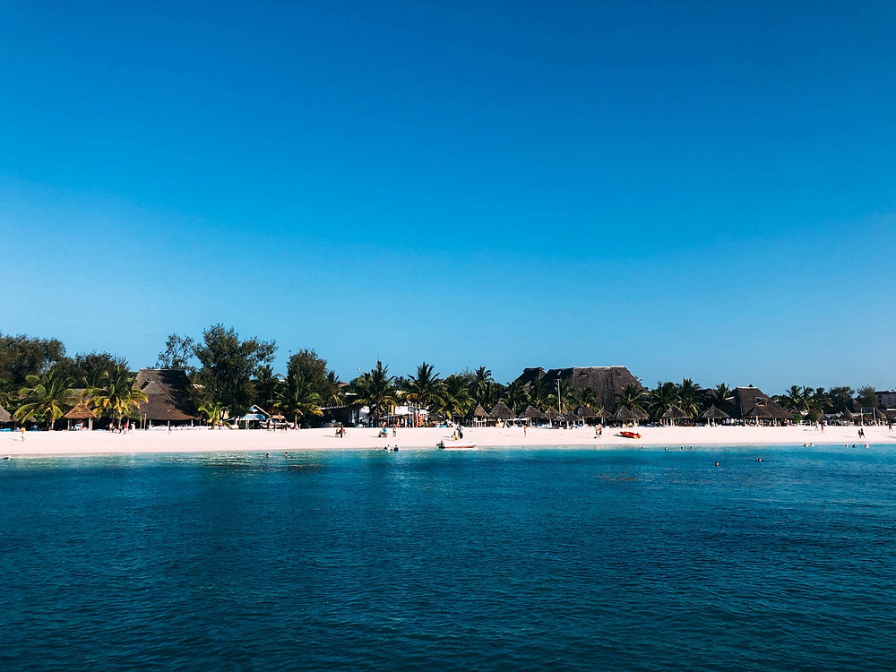 An ocean view back at the Kendwa beaches