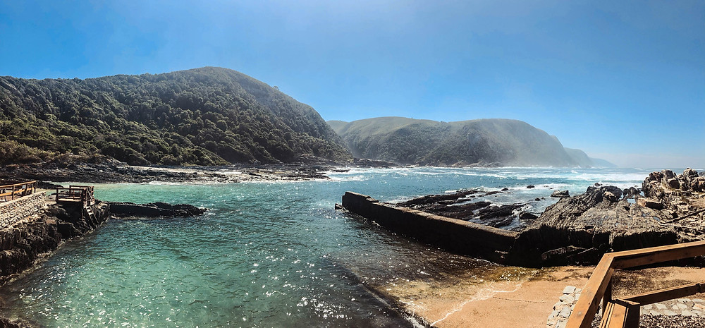 Looking up the coast from our boat launch to the mouth of the Stormsrivier