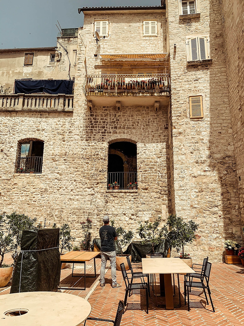 Taking in Sibenik's old town charm