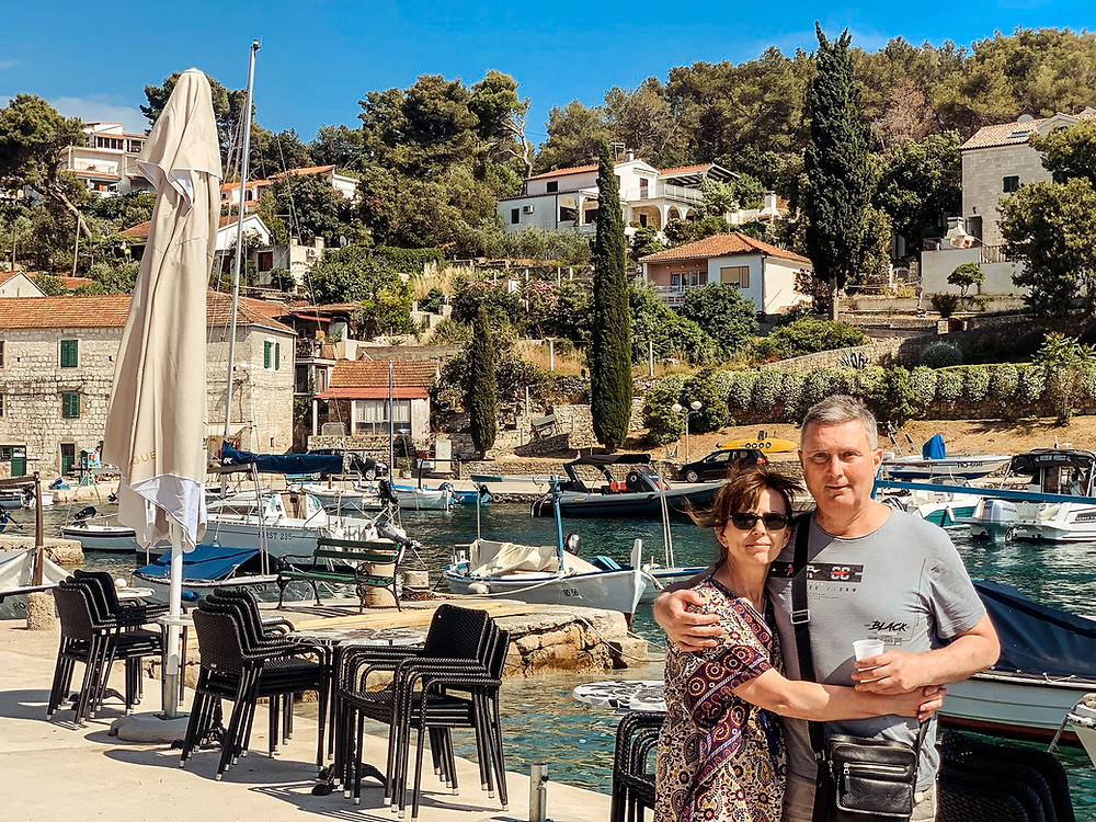 Enjoying an afternoon in Maslinica, just off the coast from Split