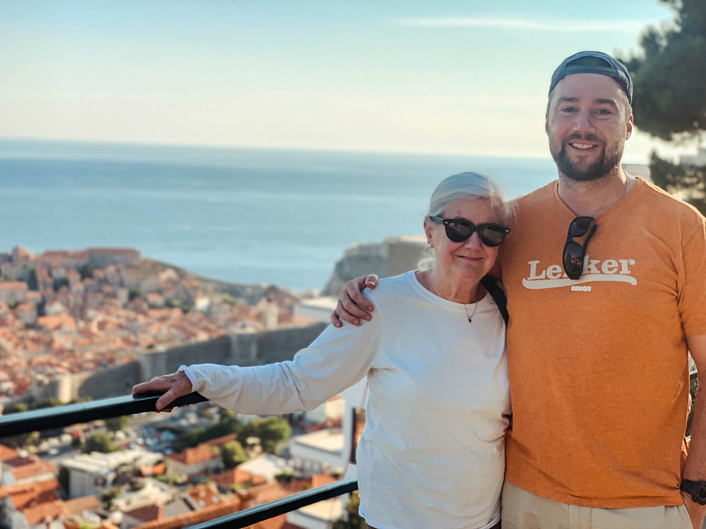 Overlooking Dubrovnik's old city walls