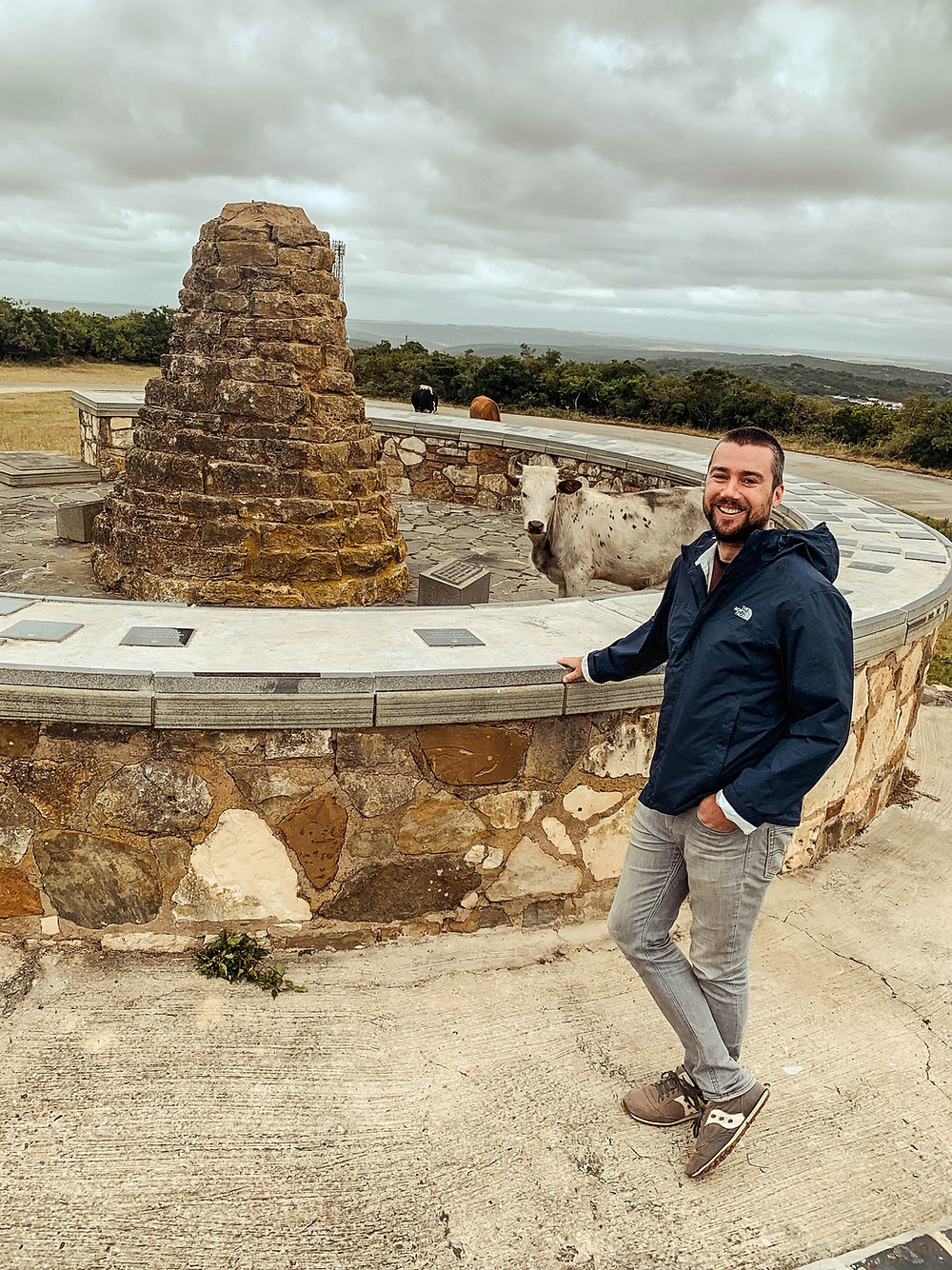 A short drive from Grahamstown - a "welcoming committee" at the Bathurst Toposcope