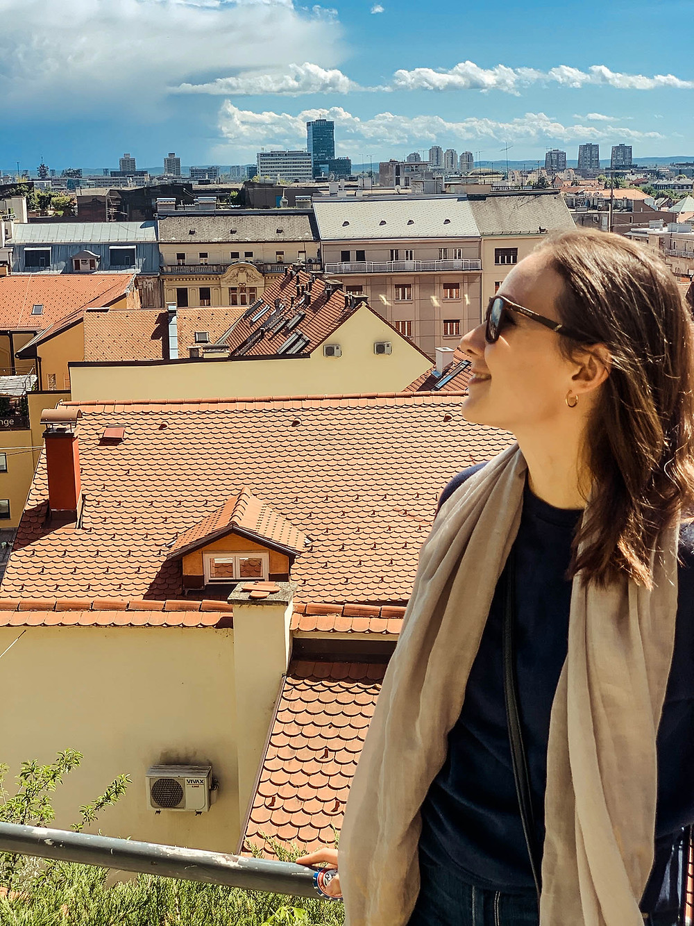 Looking out on Lower Town from Zagreb's Upper Town