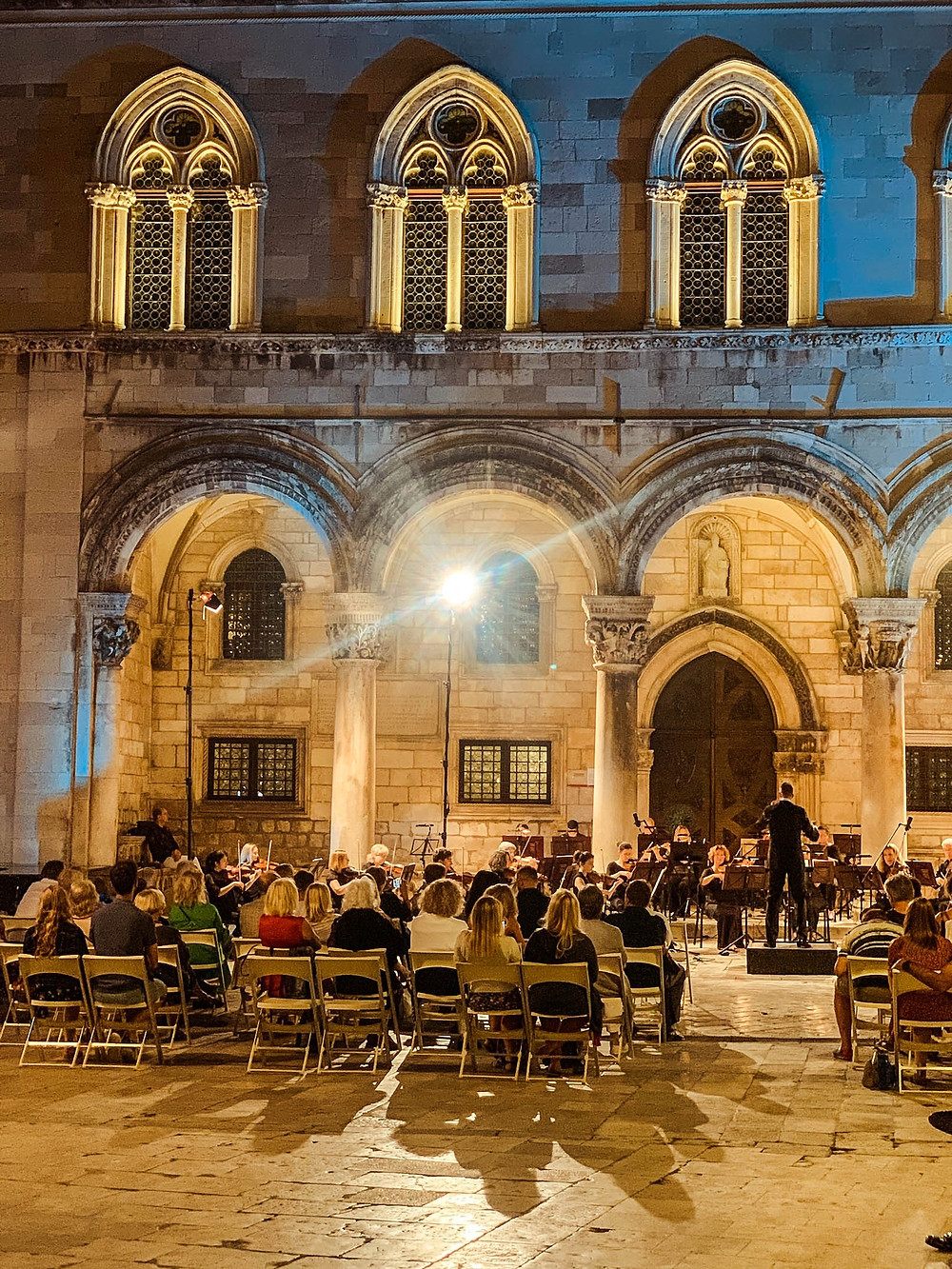 Open-air concerts in front of the Rector's Palace in Dubrovnik