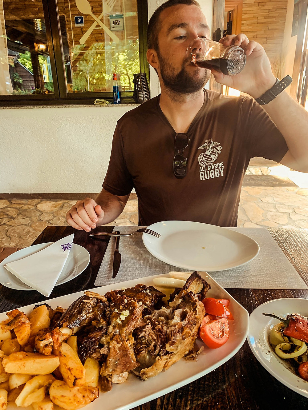 A heaping platter of lamb peka