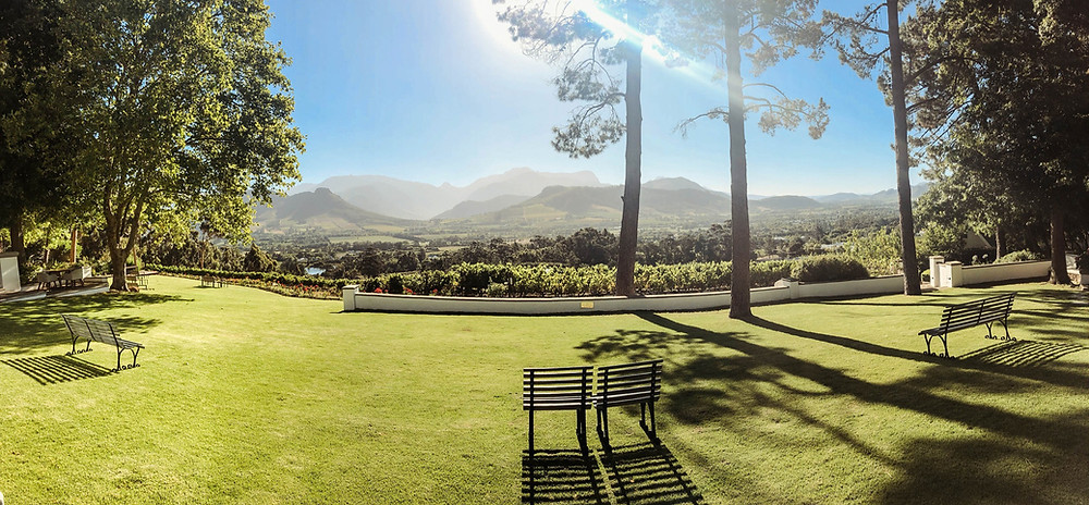 The view from Le Petite Ferme's back lawns