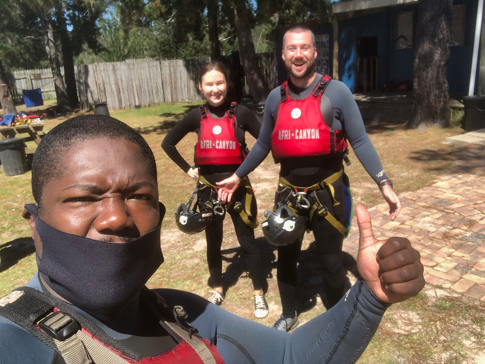Properly kitted up for some kloofing!