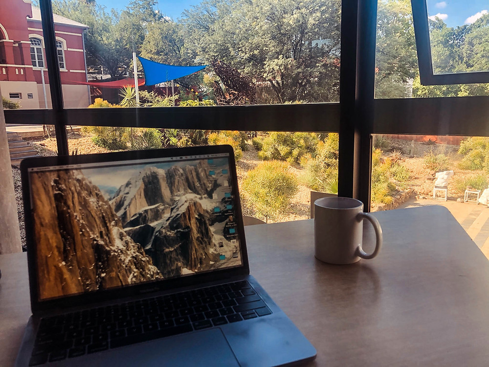 Chipp's Windhoek "office" at DoBox