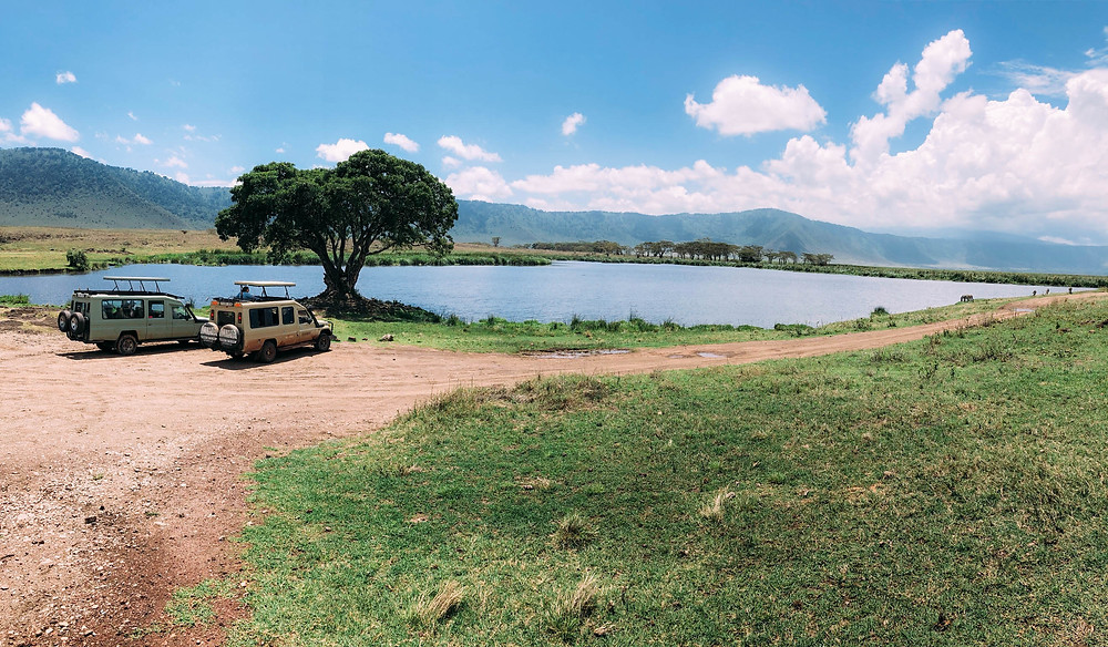A picnic spot in Ngorongoro - quite the place for a bite to eat!