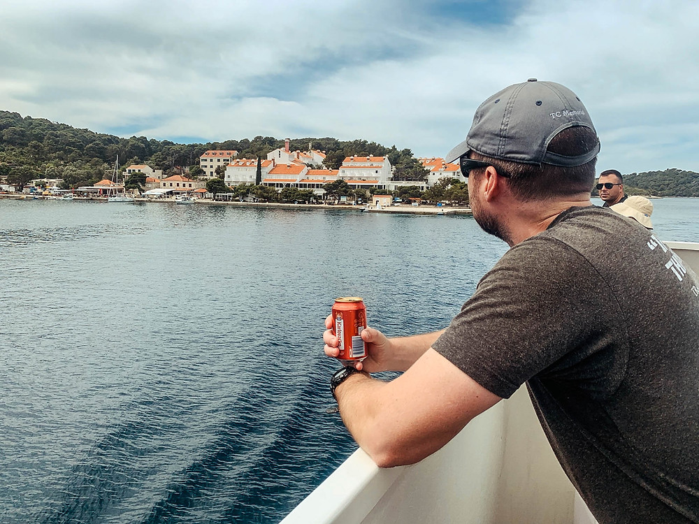 Enjoying the views from a Croatian ferry