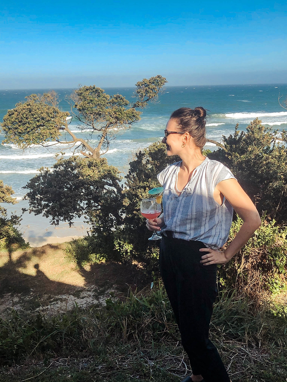 Doing the beach drink thing in Chintsa