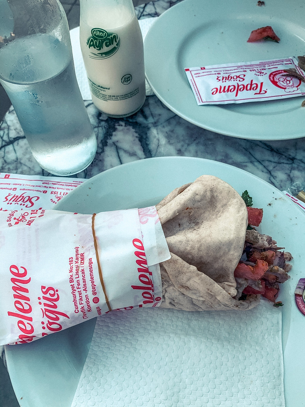 The final product - a söğüş wrap
