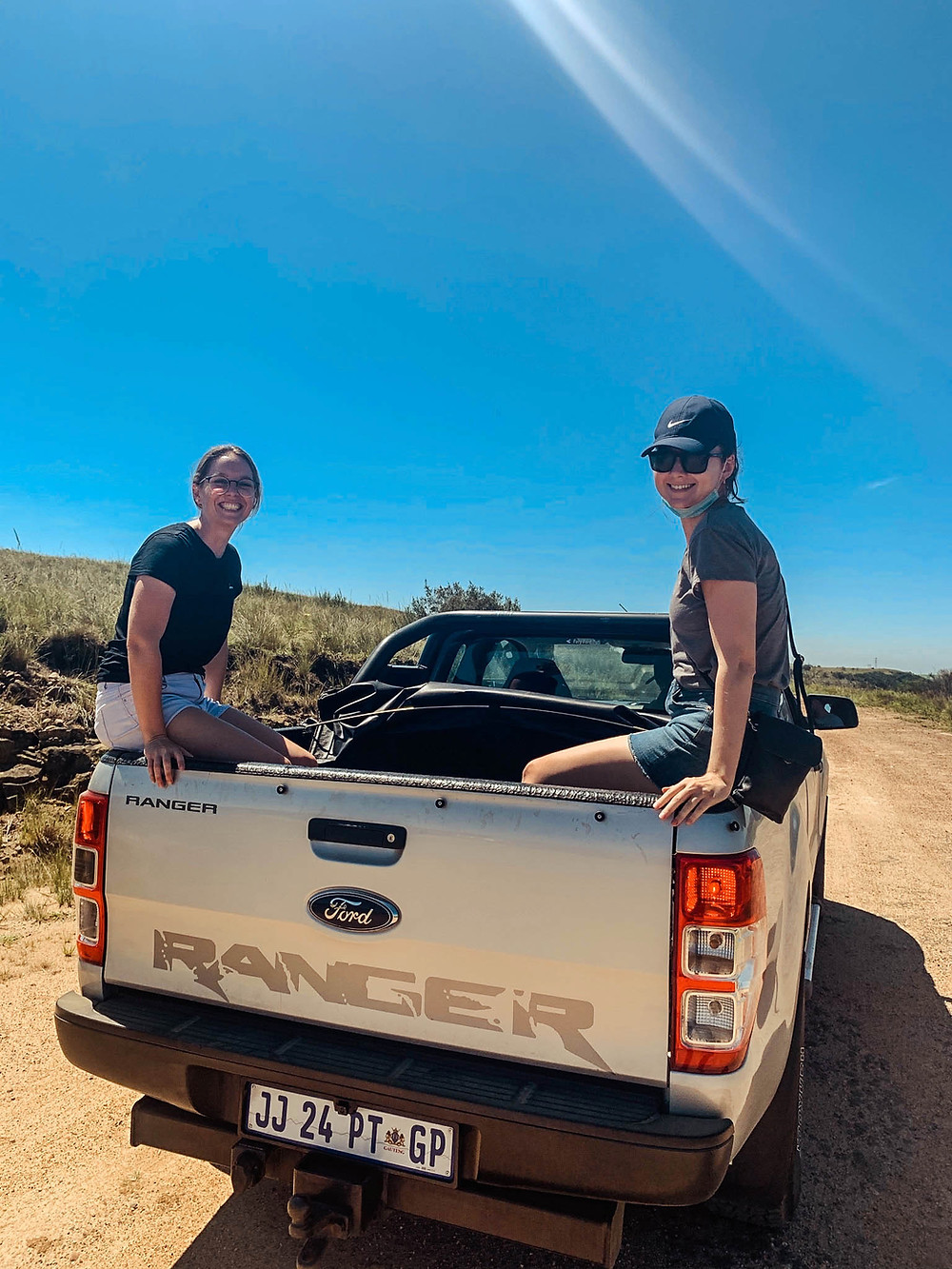 An open-air "bakkie tour" of Lake Eland Game Reserve!