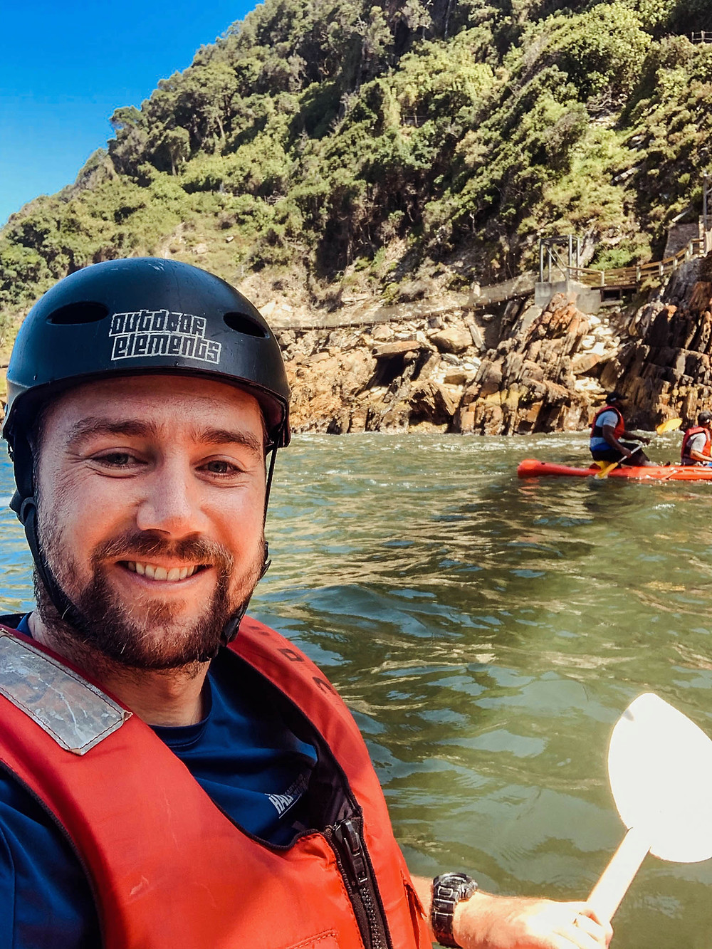 At the mouth of the Stormsrivier, with its iconic footbridge in the background