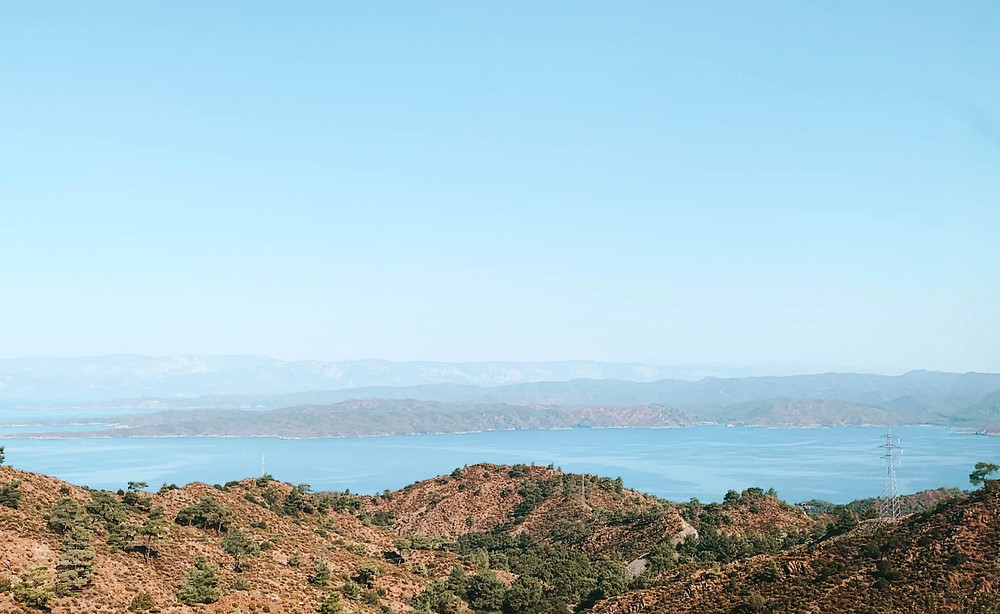 Beautiful view of the Aegean Sea - cliff drop-off not visible...