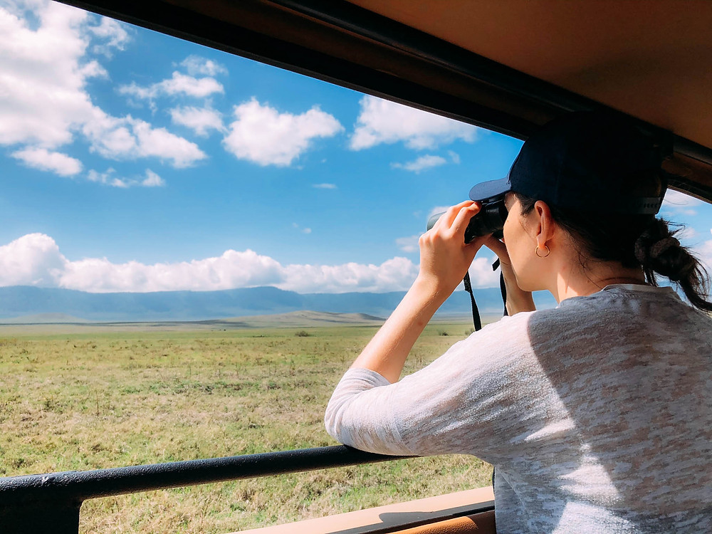 A Jenna "action shot" in Ngorongoro