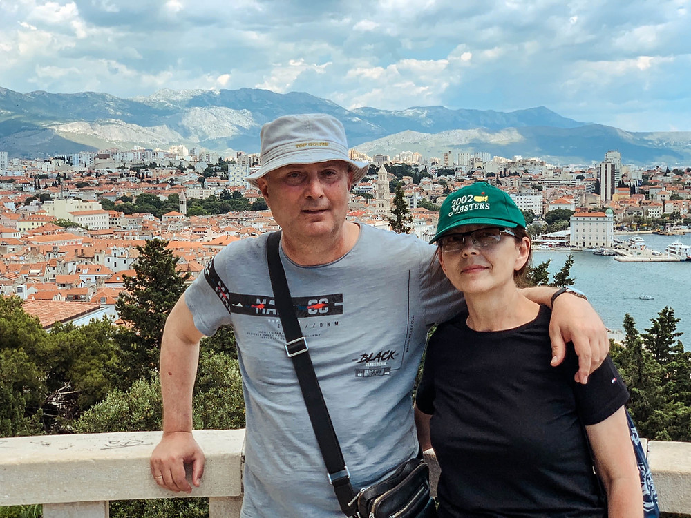 Sergii and Iryna over Split
