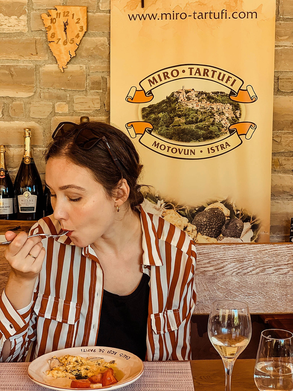 Enjoying our truffles at Miro Tartufi