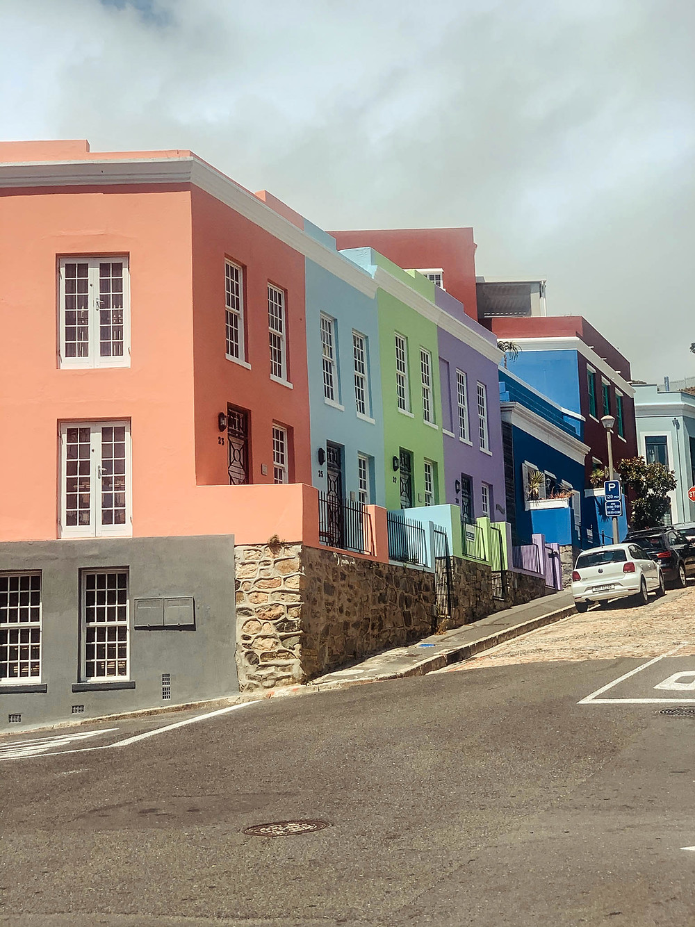 Beautifully restored row houses in Cape Town's De Waterkant neighborhood