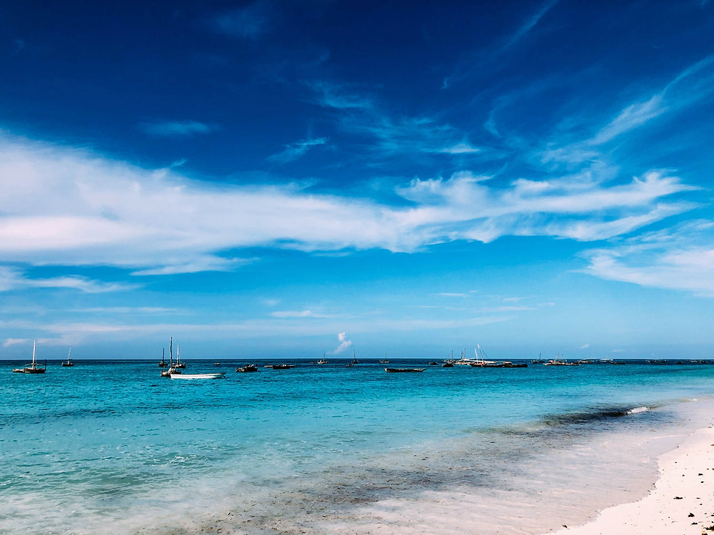 Walking along Nungwi's beaches - plenty of local fishing boats