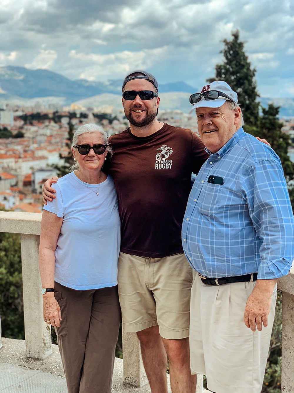 Overlooking Split with Jeanne and Moe