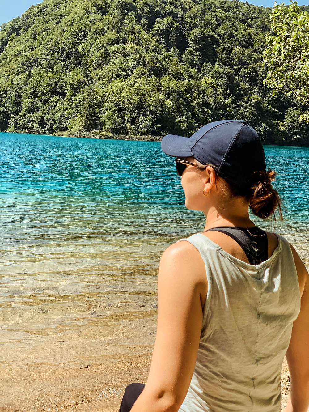 On the shores of Plitvice's largest lake