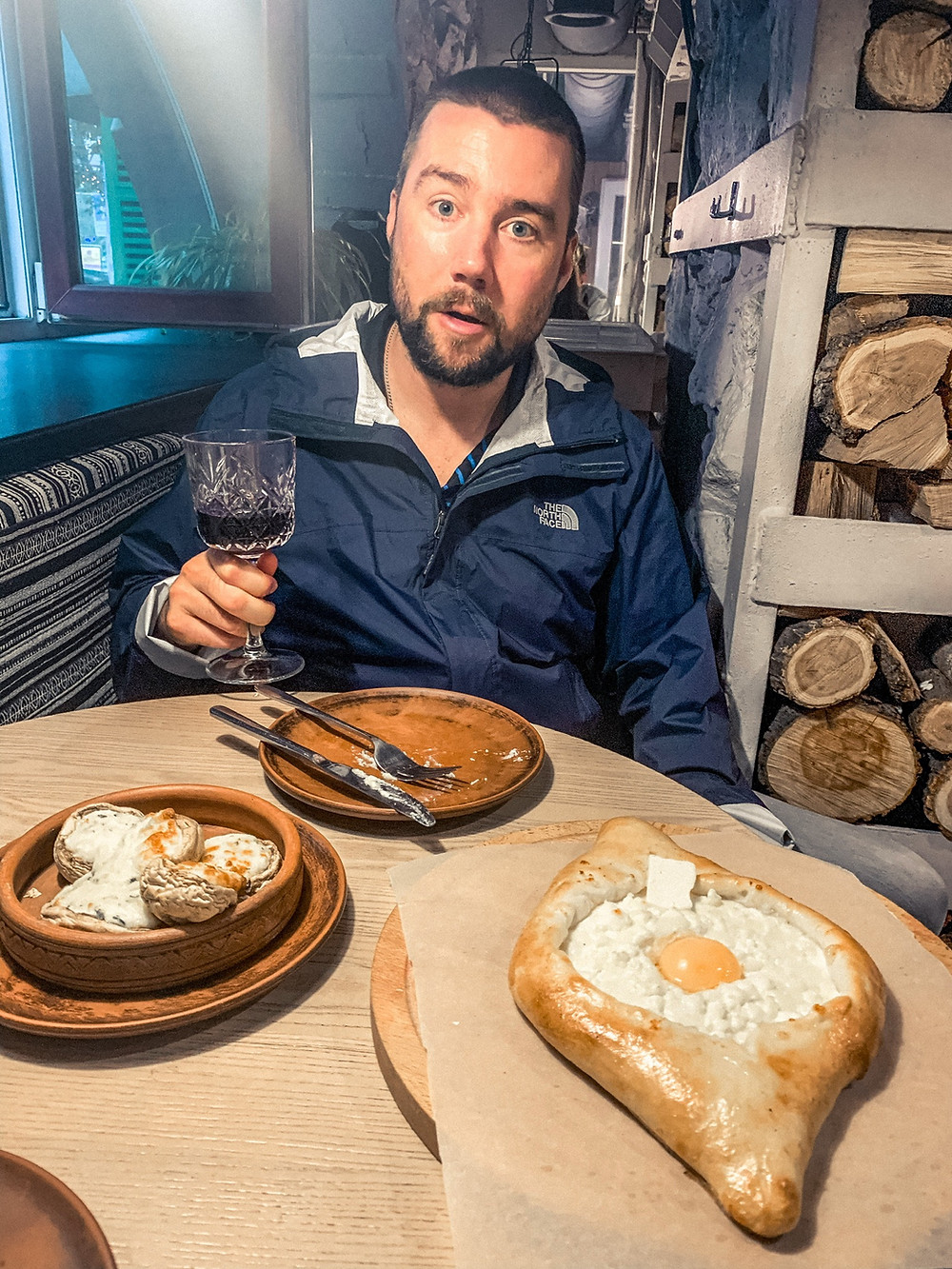 Dumb look and all, Georgian deliciousness!