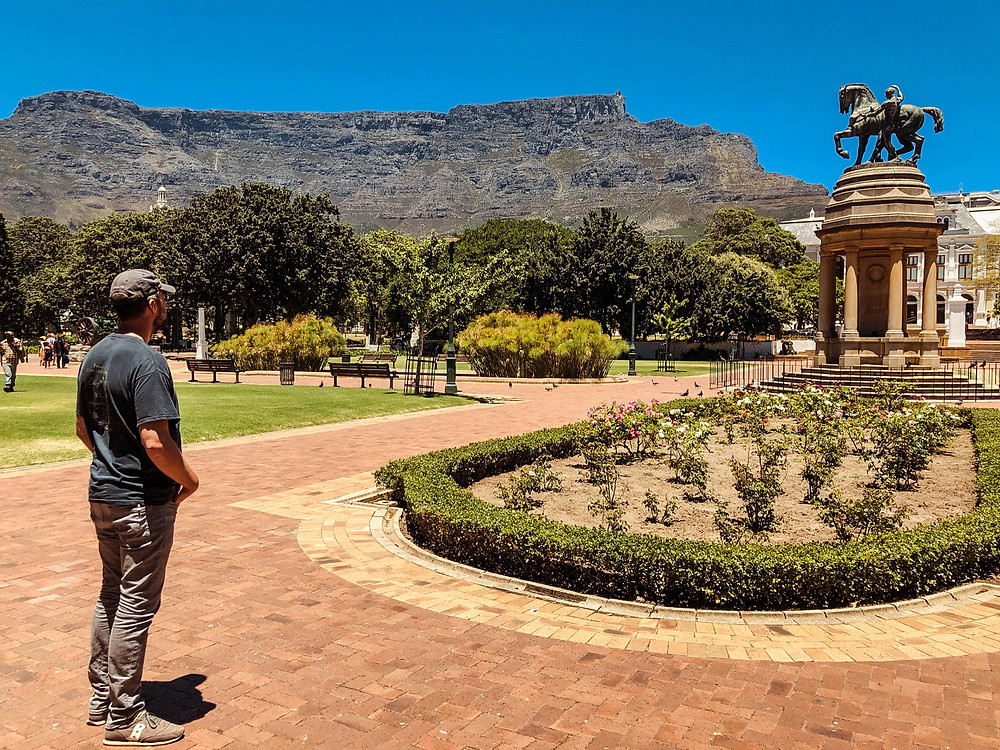 Enjoying our stroll through Cape Town's Company's Garden
