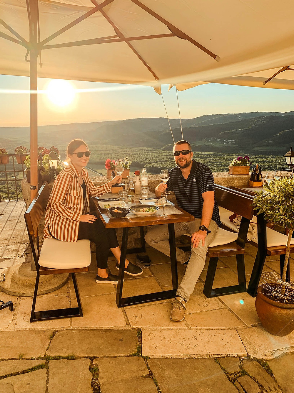 Worth the climb for a sunset dinner at Motovun's Konoba Fakin
