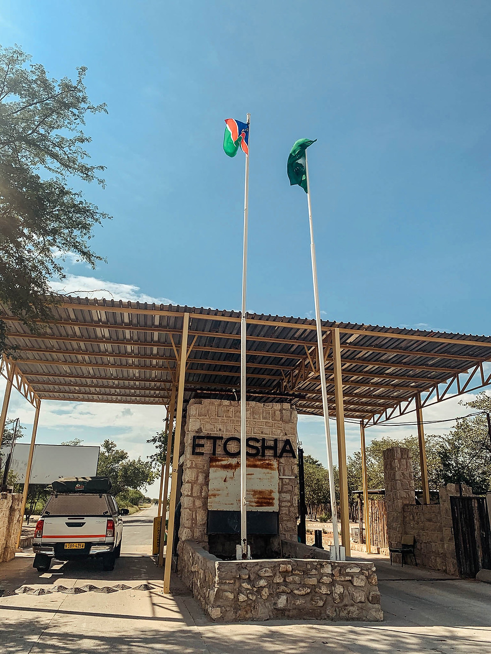 Entering Etosha