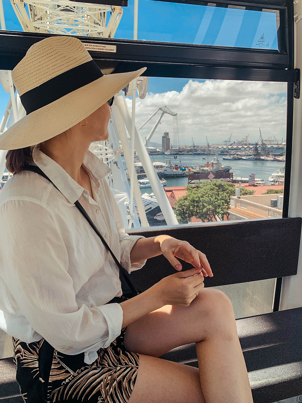 Riding the V&A Waterfront ferris wheel - another childhood throw-back