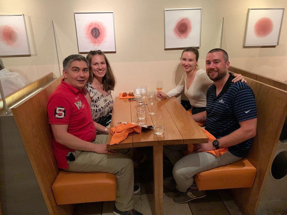 Dinner out in Manhattan with our great friends, Sasha and Ruslan