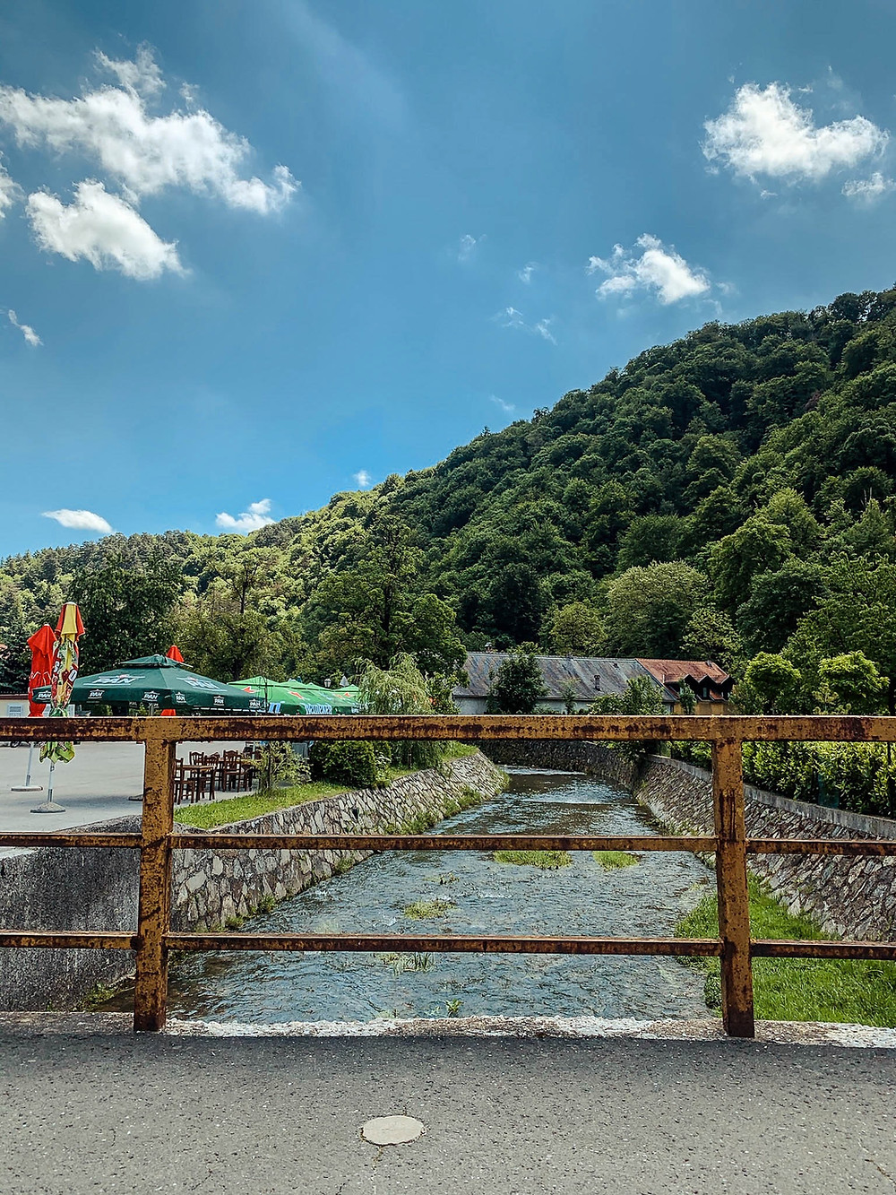 The mountain stream that cuts through the town of Samobor