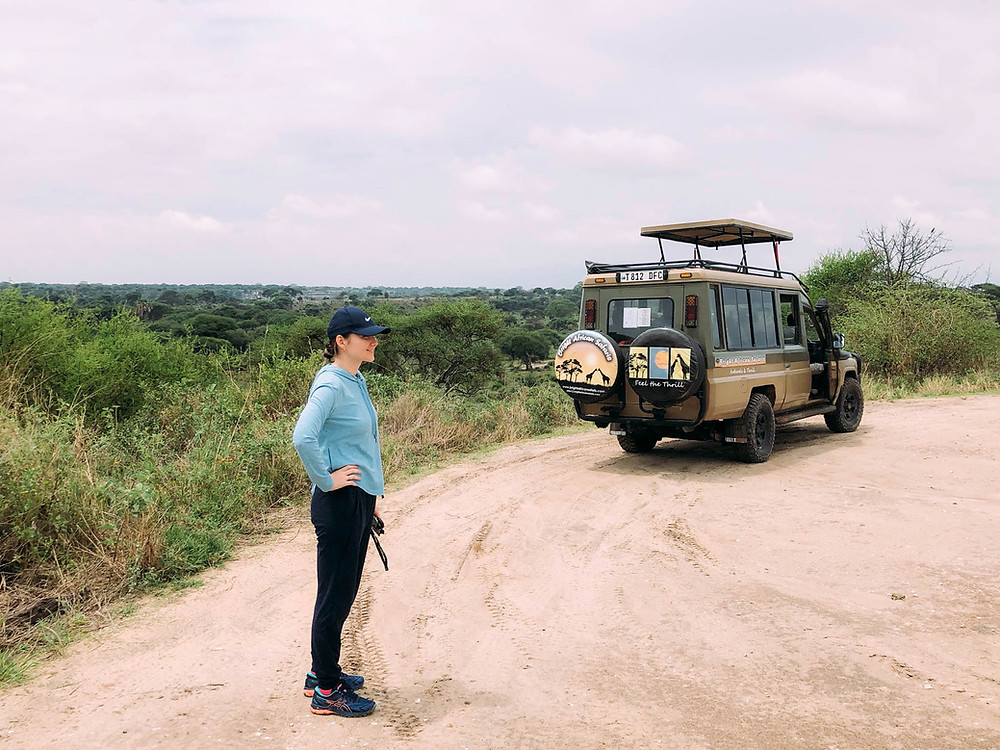 Jenna taking a break from a Tarangire game drive