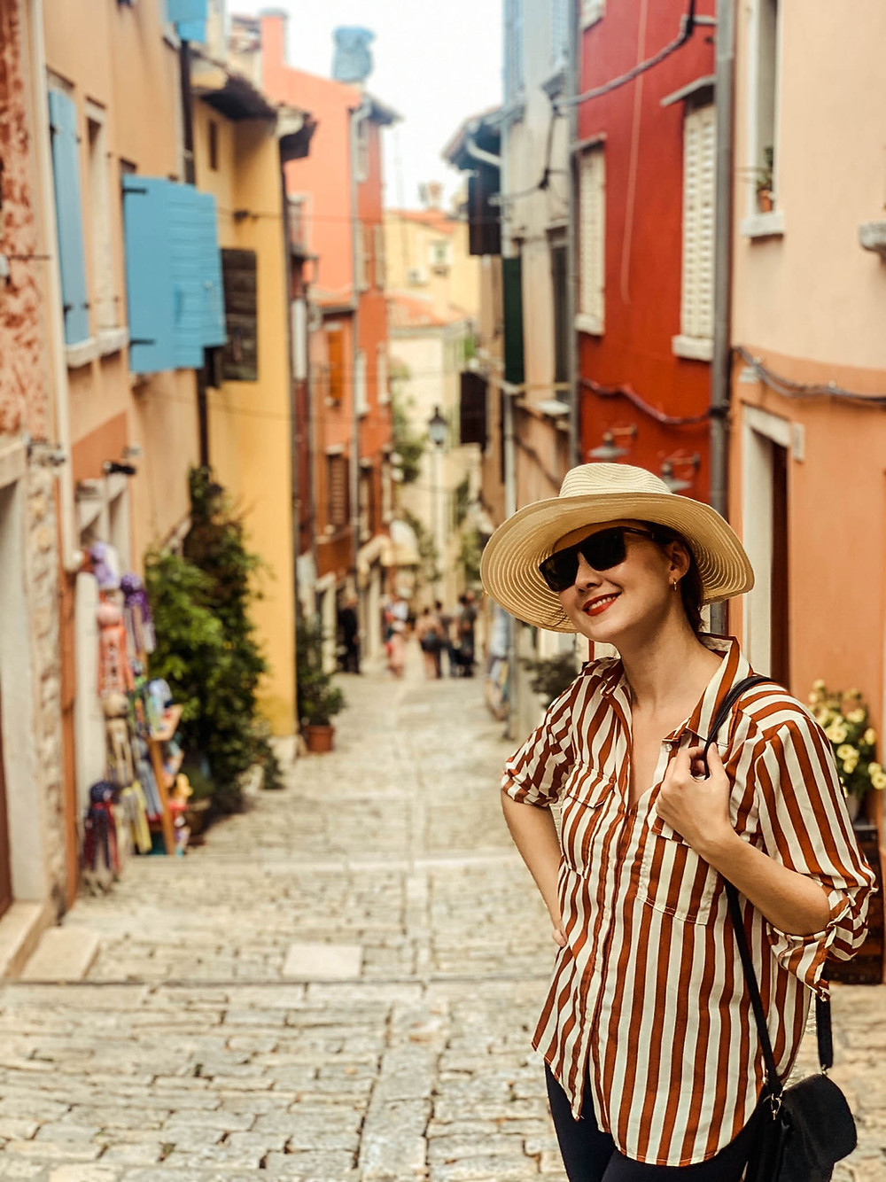 Strolling through Rovinj's narrow streets...