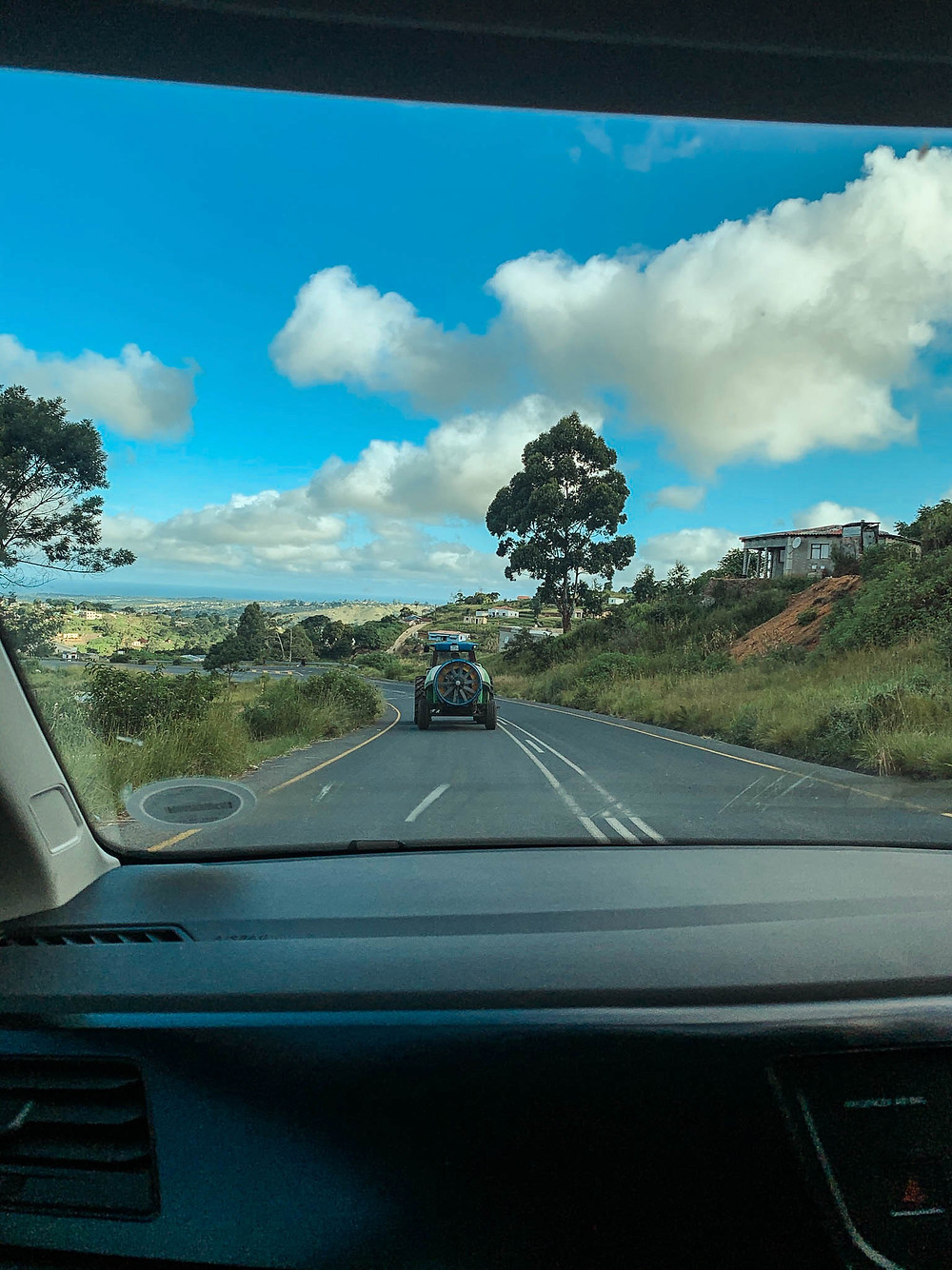 Coming out of the hills and back to the coast - Indian Ocean in the distance
