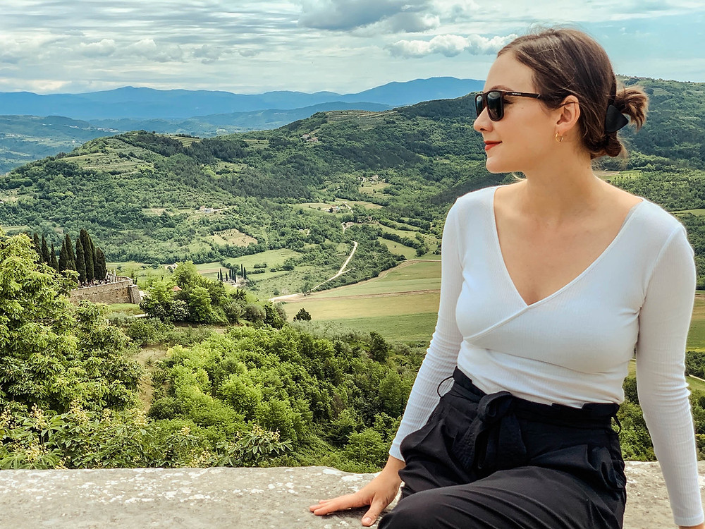 Looking out from atop Motovun
