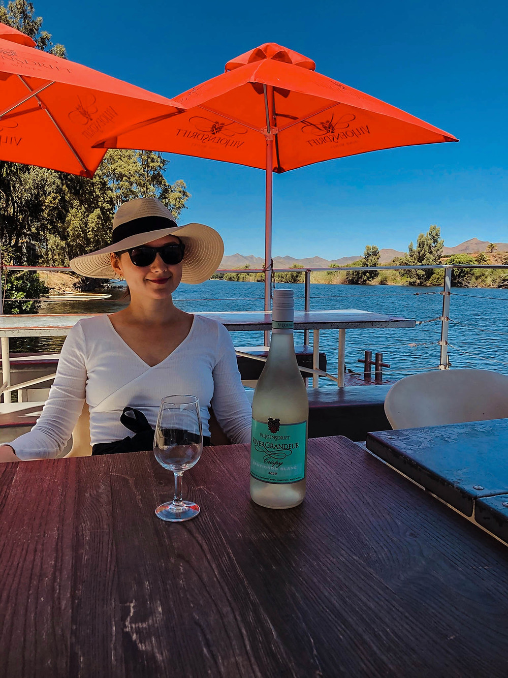 Enjoying a boat trip down the Breede River