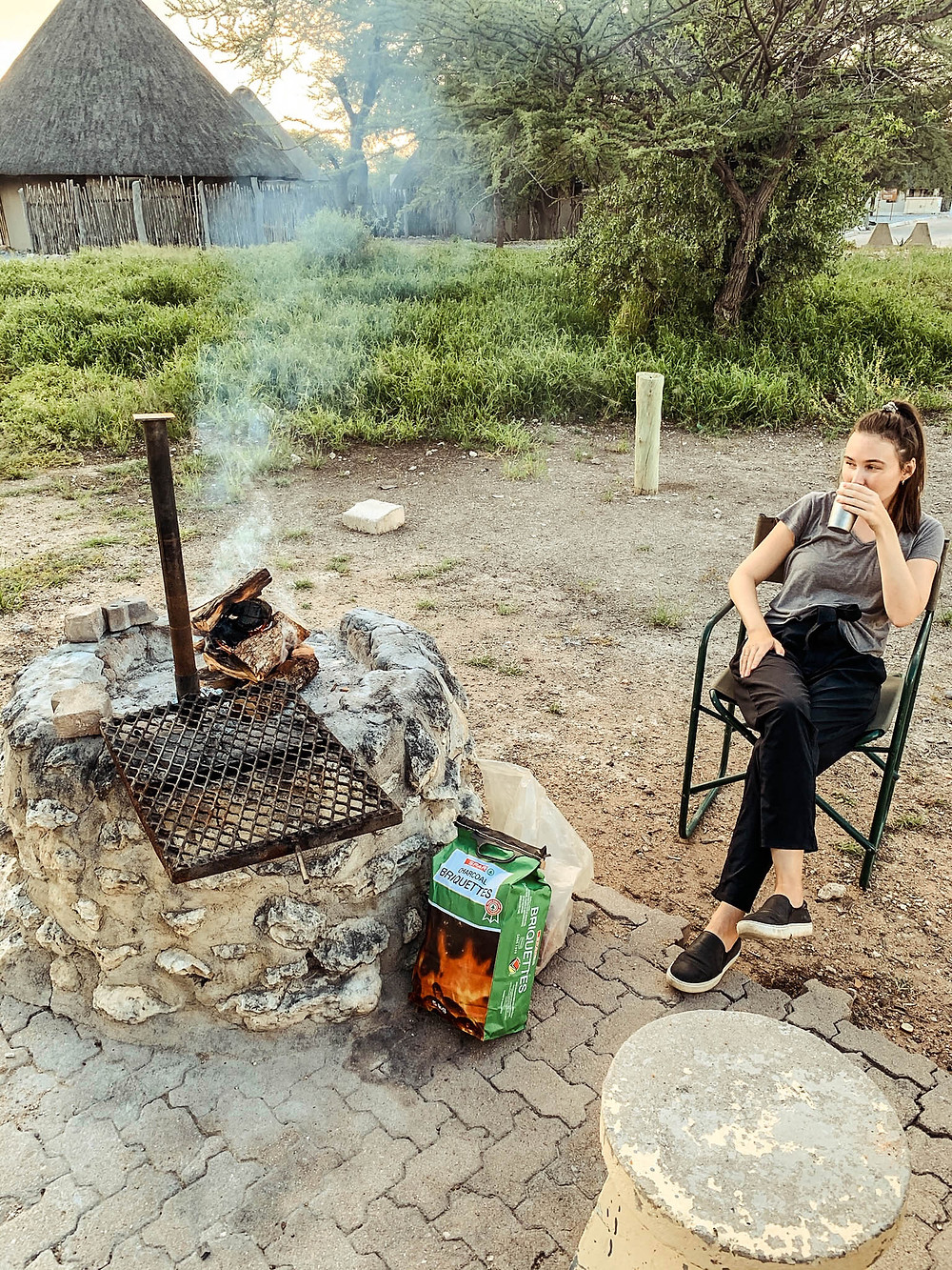 Enjoying camp life at Okaukuejo
