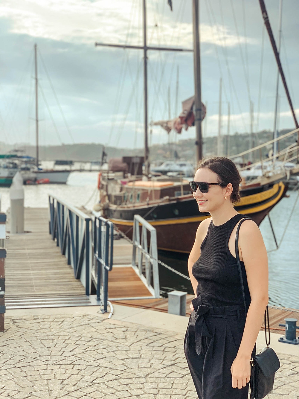 Jenna looking stylish in Knysna Harbor